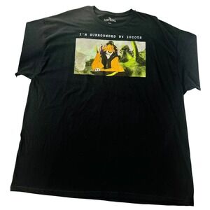 Disney The‎ Lion King T Shirt Scar Adults Large Black I'm Surrounded By Idiots